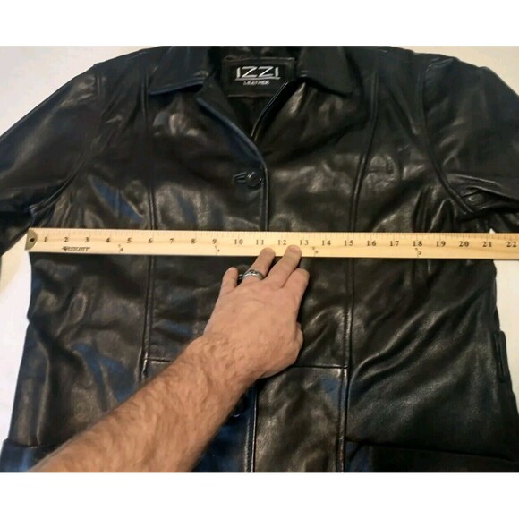 IZZI  LEATHER Black jacket large (298 of 300) Rn 38843 - Picture 11 of 16